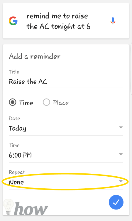 Google Now Reminder Voice 