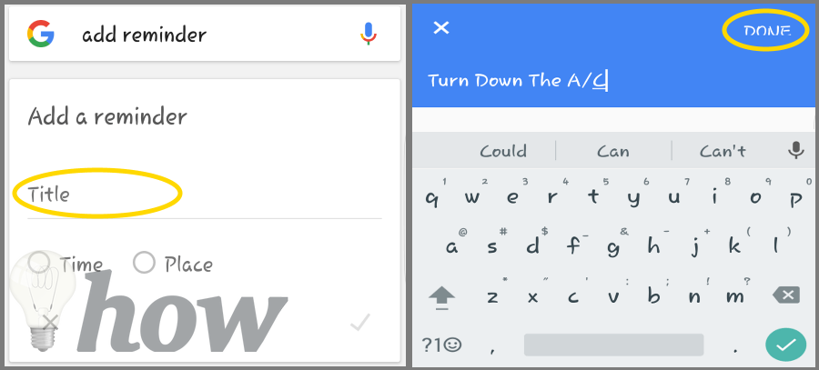 create a repeating Google Now reminder