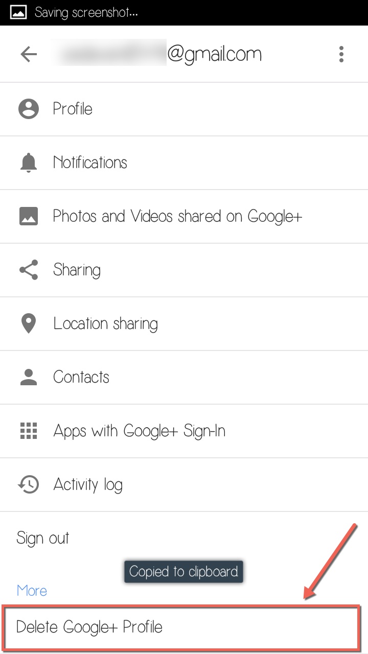delete Google Plus+ account