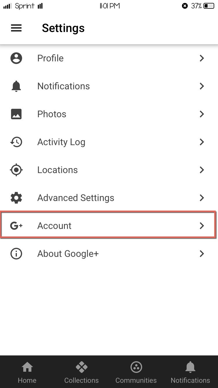 delete your Google Plus+ account