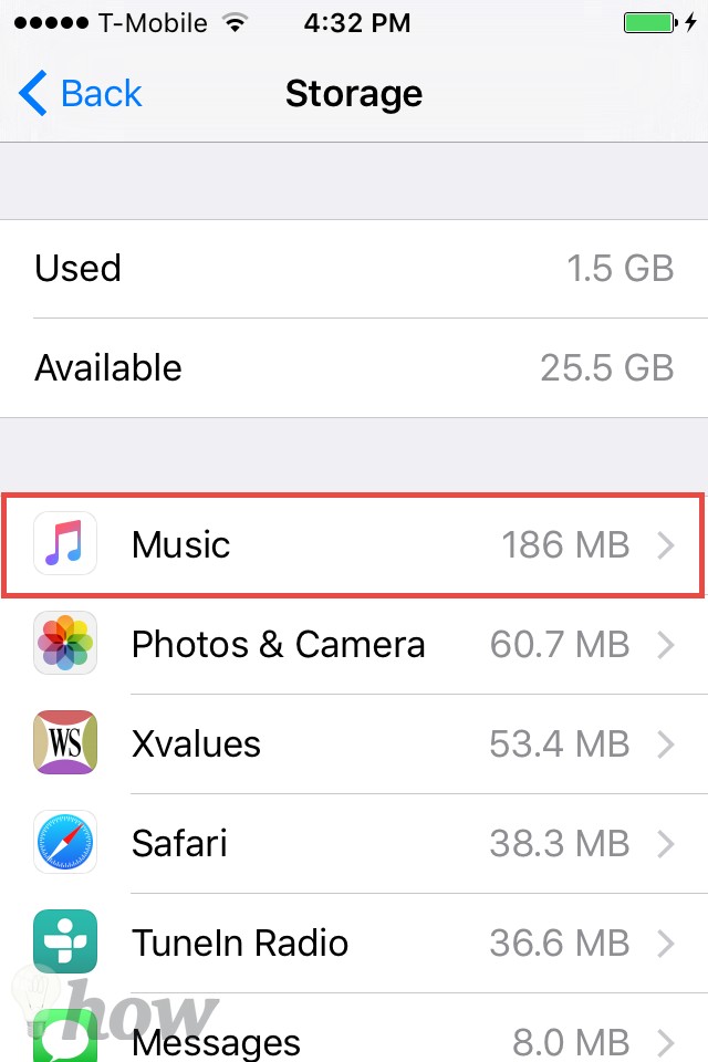 delete music and albums from iPhone