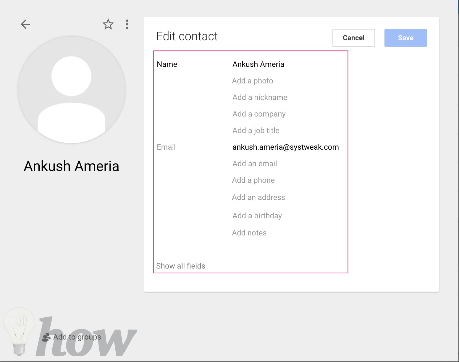 how to add the contacts 6