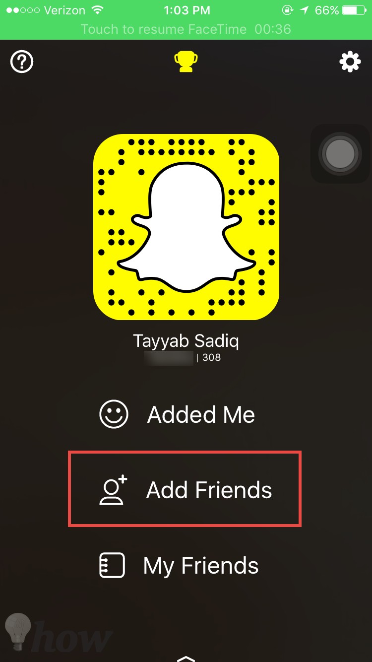 find someone on Snapchat