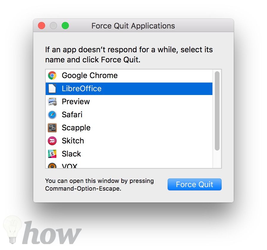 force quit a frozen app