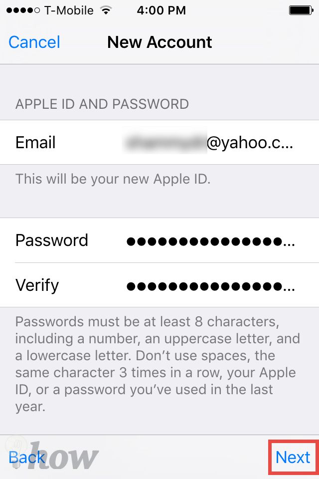 create new ID apple 