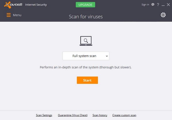 Avast System scan
