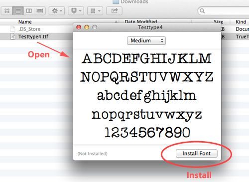 Install font in macos
