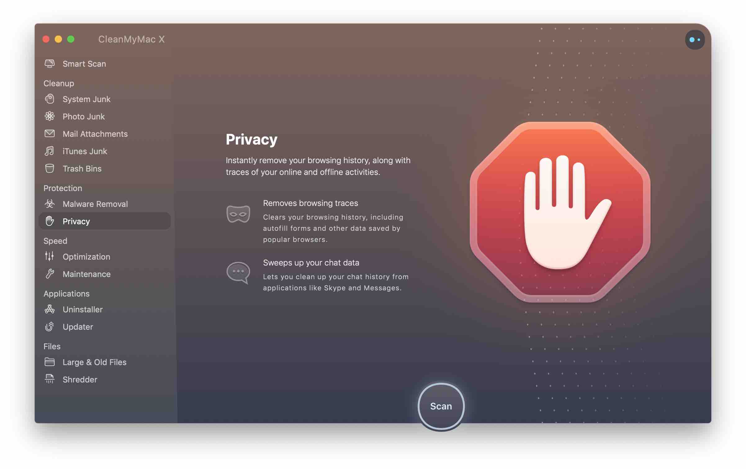 cleanmymac x - privacy