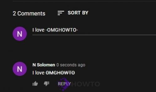 YouTube Comment Formatting