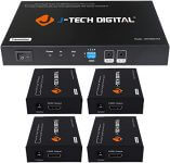 J-Tech Digital ProAV 1X4 HDMI Extender HDMI Amplifier HDMI Splitter Over Ethernet Cable