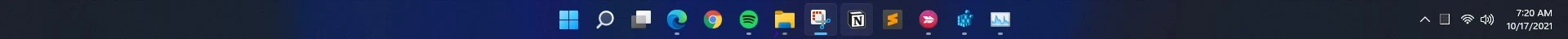 taskbar smaller in Windows 11