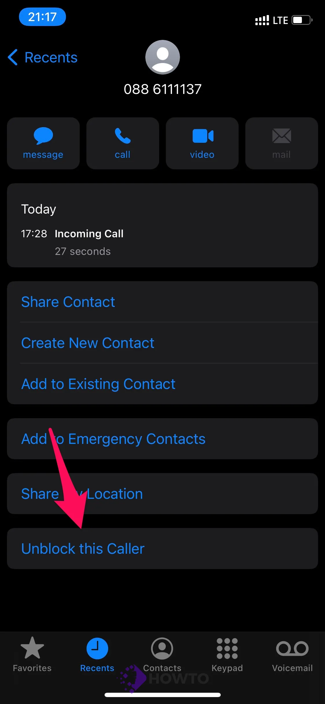 unlock contact iphone