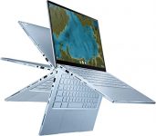 ASUS Chromebook Flip C433 2 in 1 Laptop, 14" Touchscreen FHD NanoEdge Display, Intel Core m3-8100Y Processor, 8GB RAM, 64GB eMMC Storage, Backlit Keyboard
