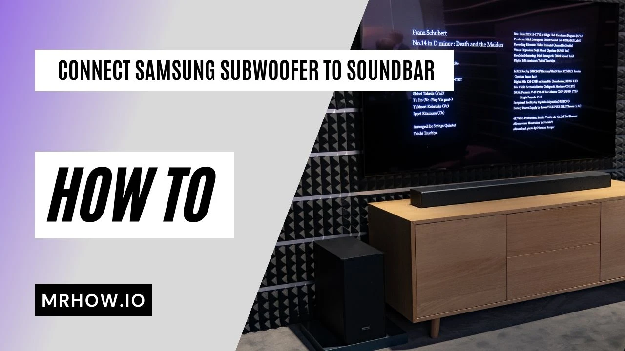 how to connect samsung soundbar to subwoofer without remote