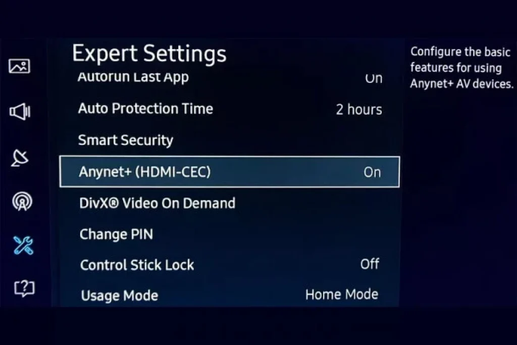 HDMI CEC Settings 