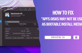 APFS Disks May Not Be Used As Bootable Install Media