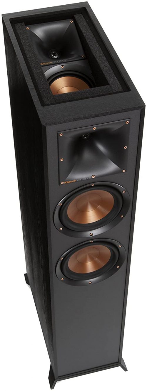 Klipsch R-625FA Powerful Detailed Floorstanding Single Home Speaker Black