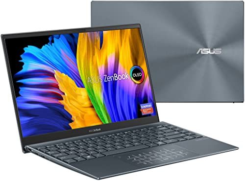 ASUS ZenBook 13 Ultra-Slim Laptop, 13.3” OLED FHD NanoEdge Bezel Display, Intel Core i7-1165G7, 8GB LPDDR4X RAM, 512GB SSD, NumberPad, Thunderbolt 4, Wi-Fi 6, Windows 10 Home