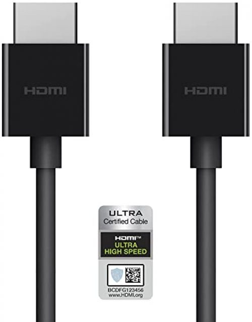 Belkin Ultra HD High Speed HDMI 2.1 Cable, Optimal Viewing for Apple TV and Apple TV 4K, Dolby Vision HDR, 2 M/6.ft