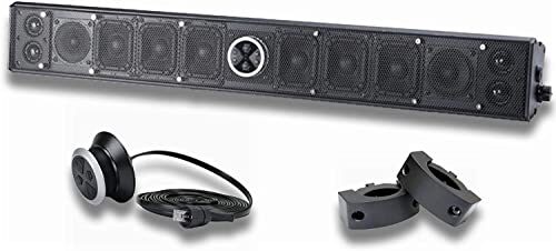 PowerBass XL-1200 Power Sports Bluetooth Sound Bar (XL-1200 with Clamps and Remote)