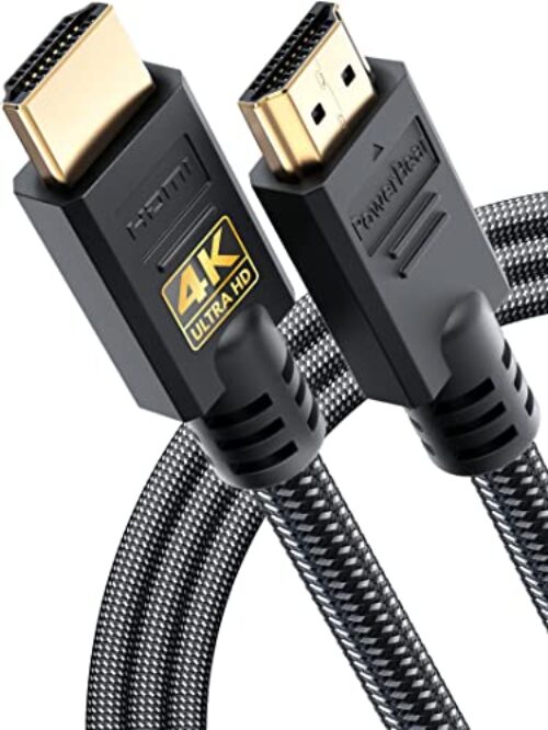 PowerBear 4K HDMI Cable 10 ft | High Speed Hdmi Cables, Braided Nylon & Gold Connectors, 4K @ 60Hz, Ultra HD, 2K, 1080P, ARC & CL3 Rated