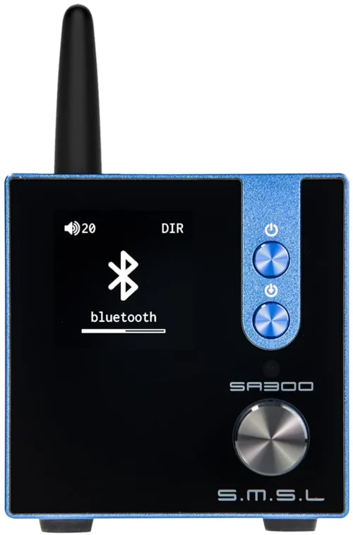 S.M.S.L SA300 HiFi Digital Amplifier, Infineon's MA12070 Chip Class D Power Amp, RCA USB Bluetooth 5.0 APTX Input, Multiple EQ Modes with Remote Control