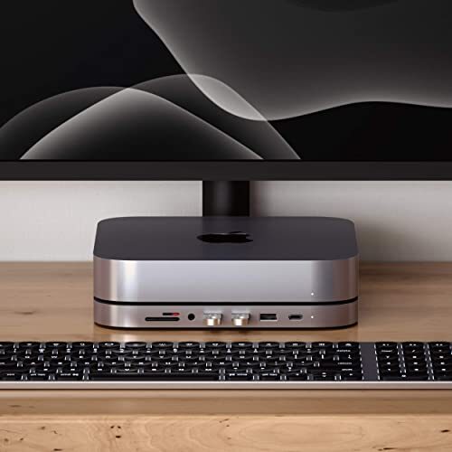 Satechi Type-C Aluminum Stand & Hub, Compatible with 2020 & 2018 Mac Mini