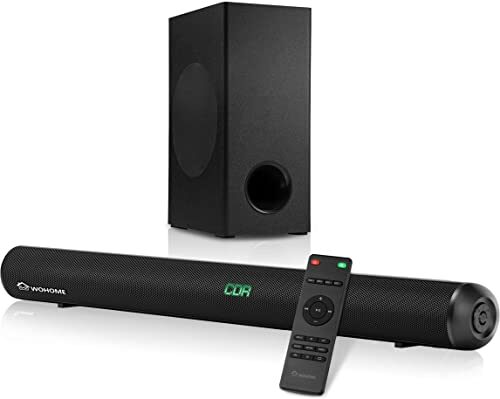 Wohome Sound Bars for TV with Subwoofer, 28-INCH 120W Ultra Slim Surround Soundbar Speakers System
