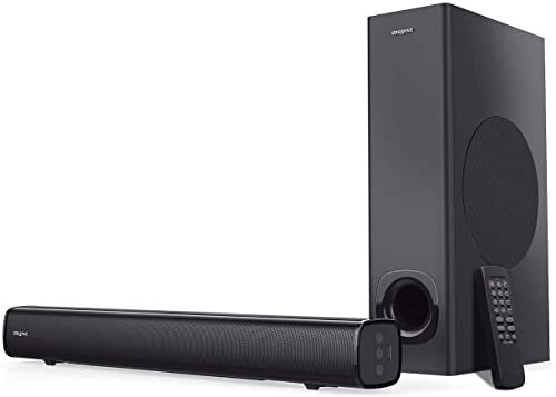 Creative Stage 2.1 Channel Under-Monitor Soundbar with Subwoofer for TV, Computers, and Ultrawide Monitors, Bluetooth
