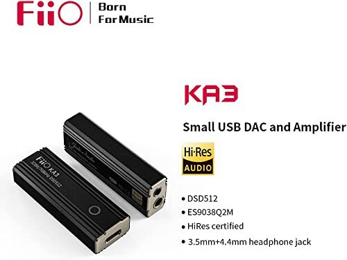 FiiO JadeAudio KA3 Headphone Amps Tiny Amplifier USB, Android/iOS/Windows/Mac